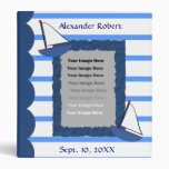 Baby Boys Nautical Sailboats Baby Photo Album Vinyl Binders
