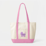 Baby Buggy Carriage Purple Diaper Tote Bag
