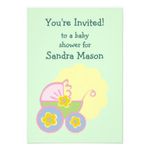 Baby Buggy Shower Invitation
