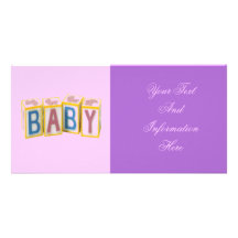 Baby Building Blocks Photo Card