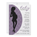 Baby Bump Silhouette Invite [Purple]