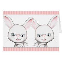 Baby Bunnies Happy Birthday Card