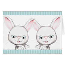 Baby Bunnies Happy Birthday Card
