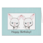Baby Bunnies Happy Birthday Card