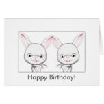 Baby Bunnies Happy Birthday Card