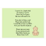 Baby Carriage Tot Alone Business Card