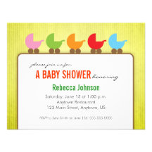 Baby Carriages Gender Neutral Baby Shower Announcement