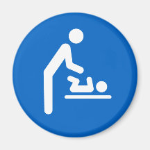 Baby changing station symbol magnet
