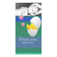 Baby Chick Announcement Personalized Photo Card
