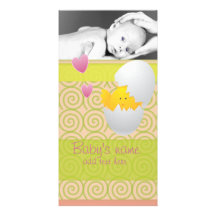 Baby Chick Announcement Photo Greeting Card