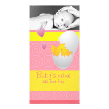 Baby Chick Announcement Photo Greeting Card