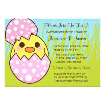 Baby Chick Baby Shower Invitation