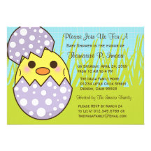 Baby Chick Baby Shower Invite