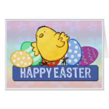 Baby Chick Happy Easter Greeting Card