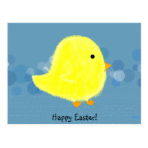 Baby Chick Happy Easter Postcard / Post Card