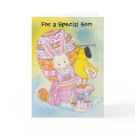 Baby Chick Paints Rabbit Easter Egg