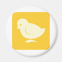 Baby Chicken Icon Fridge Magnets