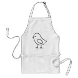 Baby Chicken in Black and White Sketch Apron