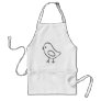 Baby Chicken in Black and White Sketch Apron
