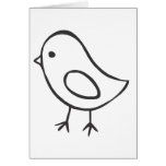 Baby Chicken in Black and White Sketch cards