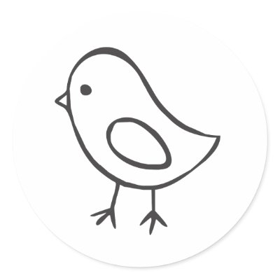 Baby Chicken in Black and White Sketch Sticker by graphicdesigner
