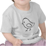 Baby Chicken in Black and White Sketch T Shirts