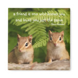 Baby Chipmunk Friends Quote Magnet