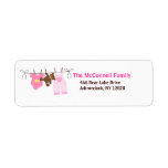BABY CLOTHESLINE (GIRL) ADDRESS LABELS