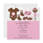 Baby Clothing Girl Baby Shower Invitation