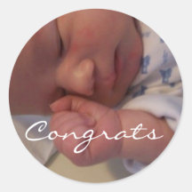 Baby, Congrats Round Stickers