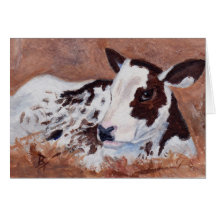 Baby Cow Blank Card