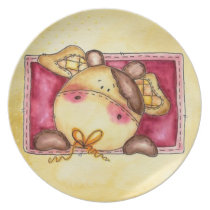 baby cow plate plates