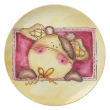 baby cow plate