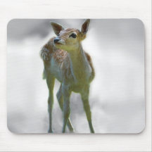 Baby deer's curiosity mouse pads