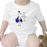 Baby Delivery Stork Baby Suit T Shirts