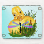 Baby Duck and Dragonfly mousepad