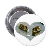 Baby Duckies Heart Button