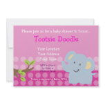 Baby Elephant Blue Boy Baby Shower Sprinkle invitations