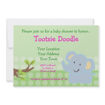 Baby Elephant Blue Boy Baby Shower Sprinkle by tootsiedoodle
