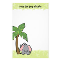 Baby Elephant Cutie Custom Stationery