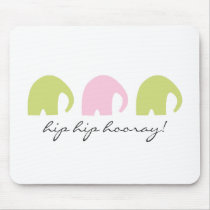 baby elephant > hip hip hooray! mousepads