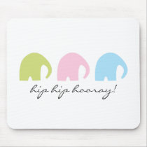 baby elephant > hip hip hooray! mousepads