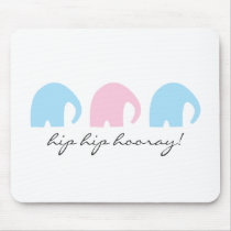 baby elephant > hip hip hooray! mousepads