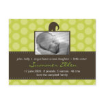 Baby Elephant Spotted Birth Announcement Post Card