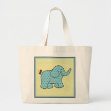 Baby Elephant Tote Bag
