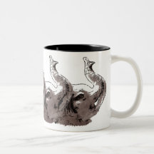 Baby Elephants Pop Art Mug
