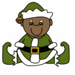 Baby Elf Ornament - African American Photo Cut Out