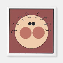 BABY FACE SQUARE MAGNET
