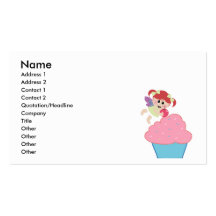 baby fairy cupcake cherry on top business cards