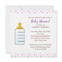 Baby Feeding Bottle Custom Invitations
